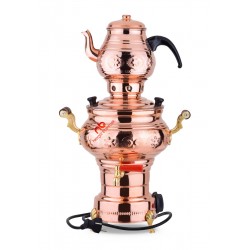 Oval Elektrikli Bakır Semaver 3.5 Lt.